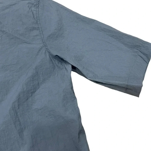 Topman Blue Limited Short Sleeve Boxy Textured Shirt S - Picture 3 of 5